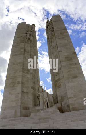 Denkmal für Canadian Expeditionary Force-Soldaten, die in der Schlacht von Vimy Ridge WWI in der Nähe von Arras, Nord, Frankreich gestorben. Stockfoto