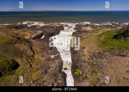 CAPE PERPETUA landschaftlich reizvolle Gegend, OREGON, USA - Cooks Kluft, zentrale Oregon Küste. Stockfoto