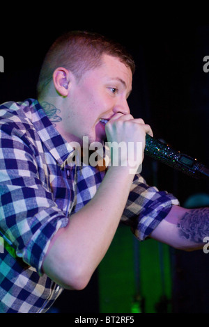 16.10.2010: Professor Green (Stephen Paul Manderson) erklingt in der Oxford Academy Stockfoto