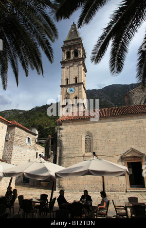 Montenegro, Bucht von Kotor, Perast, St.-Nikolaus-Kirche, Stockfoto