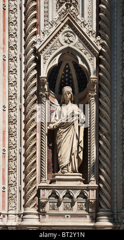 Kathedrale von Florenz Fassade Dekoration, Toskana, Italien Stockfoto