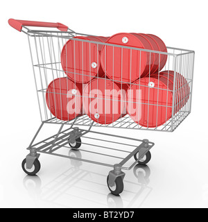 Kaufen Öl-Konzept. 3D Abbildung gerendert. Stockfoto