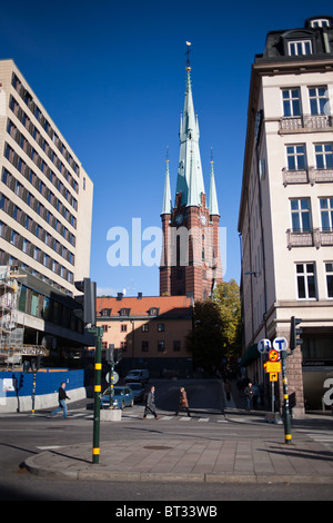 Kirche St. Clare oder Klara-Kirche in Stockholm Stockfoto