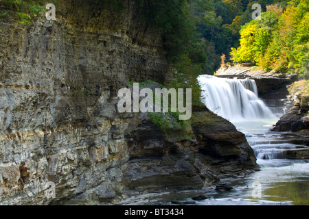 Letchworth State Park Kastilien New York niedriger fällt Stockfoto