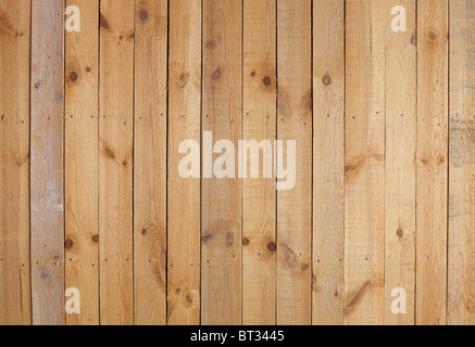 Die Oberfläche des gelben raue Holzwand Stockfoto