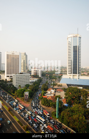 Stau in Jakarta, Indonesien Stockfoto