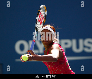 Venus Williams aus den USA in Aktion bei den US Open 2010 Stockfoto