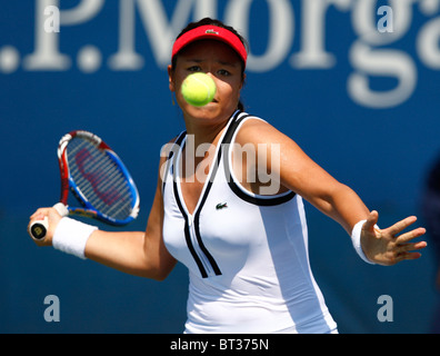 Yung-Jan Chan von Chinese Taipeh in Aktion bei den US Open 2010 Stockfoto