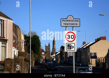 Morriston (walisisch: treforys), die Stadt und die Grafschaft von Swansea, Wales UK Stockfoto