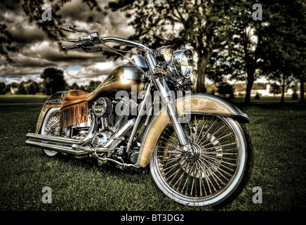 hdr eines Custom Transport Harley Davidson Motorrad Stockfoto