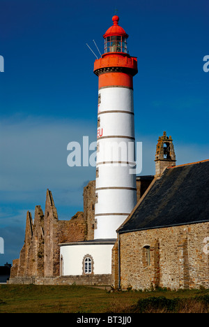 Frankreich, Bretagne: Leuchtturm von Pointe de Saint Mathieu Stockfoto