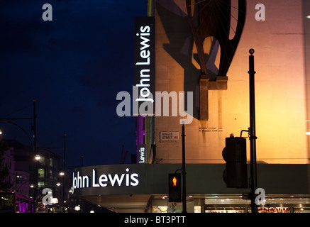 John Lewis Shop Leuchtreklame, Oxford Street, London Stockfoto