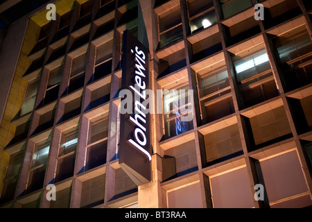 John Lewis Shop Leuchtreklame, Oxford Street, London Stockfoto