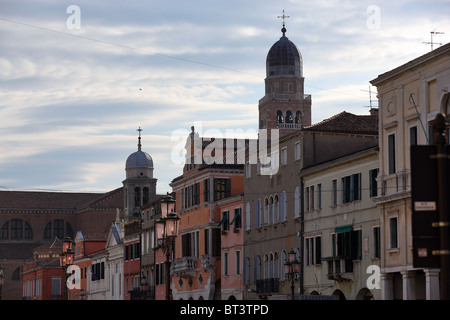 Chioggia, Chioggia, Corso del Popolo Glockenturm, Lagune, Venedig, Italien Stockfoto