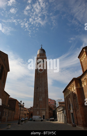 Chioggia, Chioggia, Glockenturm, Kathedrale St. Mary's Aufnahme in den Himmel, Lagune, Venedig, Italien Stockfoto