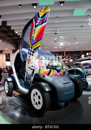 Konzept, elektrische Renault Twizy auf der Paris Motor Show 2010 Stockfoto