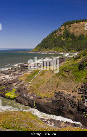 CAPE PERPETUA SCENIC AREA, OREGON, USA - Cooks Kluft, zentrale Oregon Küste. Stockfoto