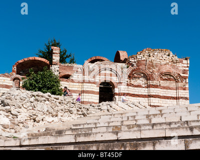 Antike, mittelalterliche Kirchenruine in Nessebar, Bulgarien Stockfoto