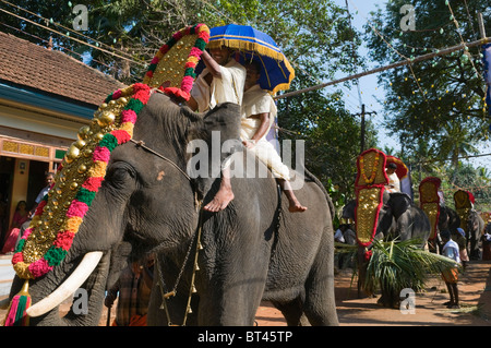 Elefanten Festival Varkala Kerala Indien Stockfoto