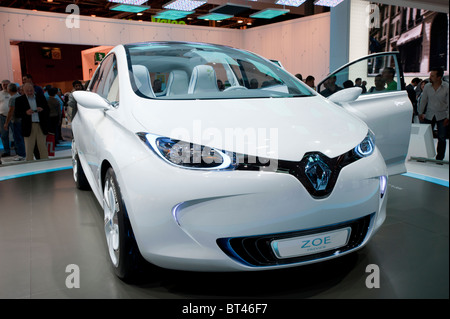 Renault Zoe Elektroauto auf dem Display auf der Paris Motor Show 2010 Stockfoto