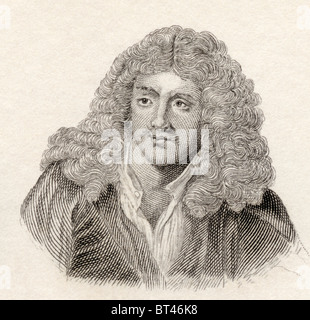 Jean-Baptiste Poquelin, vor allem bekannt als Molière 1622-1673. Französischer Comic-Dramatiker und Schauspieler. Stockfoto
