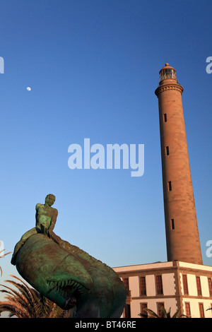 Kanarische Inseln, Gran Canaria, Maspalomas, Faro de Maspalomas (Maspalomas Leuchtturm) Stockfoto