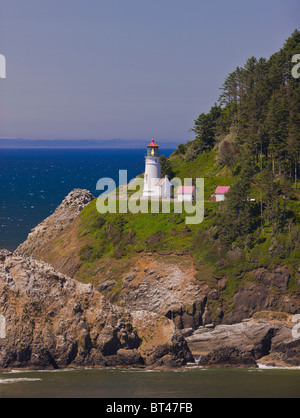 HECETA HEAD, OREGON, USA - Heceta Head Leuchtturm an der Küste von Oregon. Stockfoto