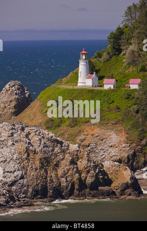 HECETA HEAD, OREGON, USA - Heceta Head Leuchtturm an der Küste von Oregon. Stockfoto