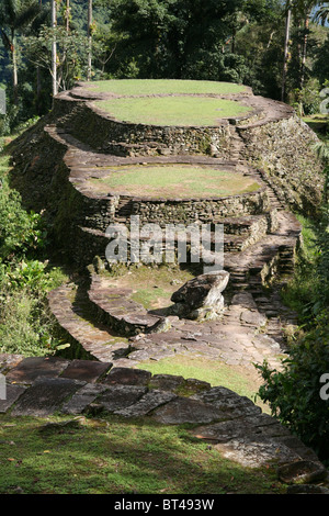 Ciudad Perdida, verlor die Stadt in Kolumbien Sierra Nevada de Santa Marta NP Stockfoto