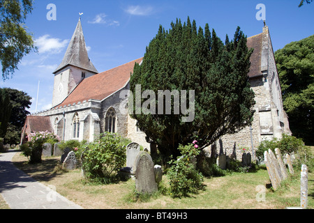 Holy Trinity Church Bosham in der Nähe von Chichester Sussex England Stockfoto