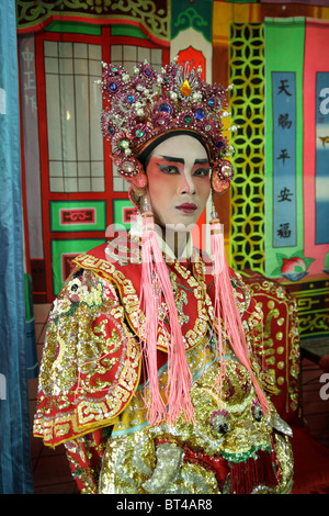 Porträt der chinesischen Oper-Darsteller, Bangkok, Thailand Stockfoto