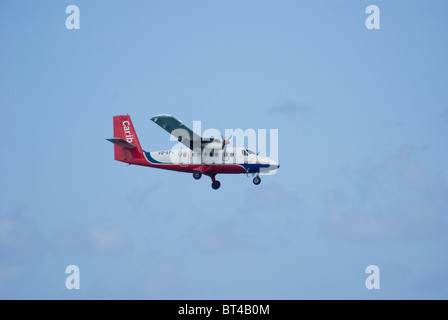de Havilland Canada DHC-6 Twin Otter von Carib Aviation betrieben nähert sich an land Stockfoto