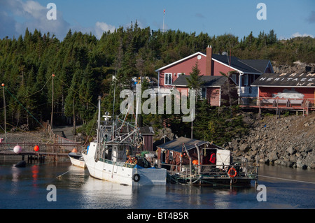 Kanada, Neufundland und Labrador, Twillingate. Erstklassige historische Angelzentrum Liegeplatz & Kabeljau Fischereimuseum. Stockfoto