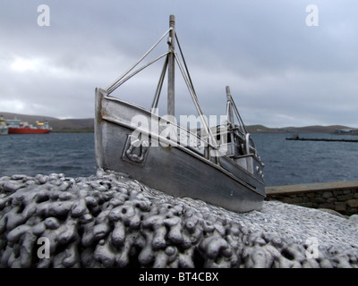 Shetland Bus Memorial Scalloway Shetland Stockfoto