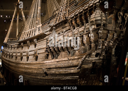 Geborgenen 17. Jahrhundert versenkt Schiff Vasa im Vasa Museum in Stockholm Stockfoto