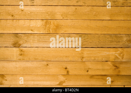 Holzwand von gelber Farbe Stockfoto