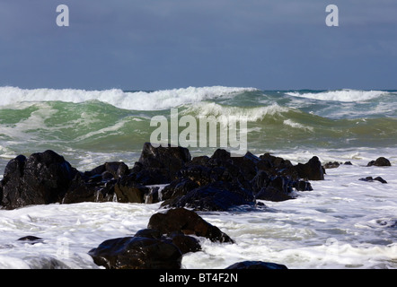 Atlantic "vom Welcombe Mund" an der Nordküste von Devon. Seascape England Stockfoto