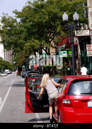 Straßenszene, Chicago-Altstadt Stockfoto