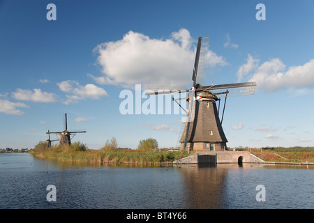 Windmühlen, Kinderdijk, Niederlande, Holland Stockfoto