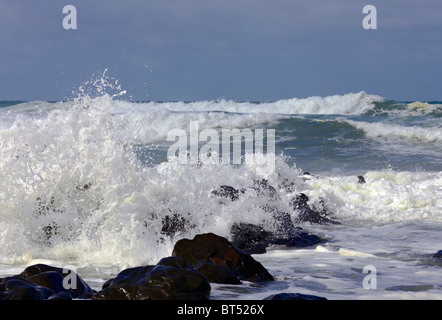 Atlantic "vom Welcombe Mund" an der Nordküste von Devon. Seascape England Stockfoto