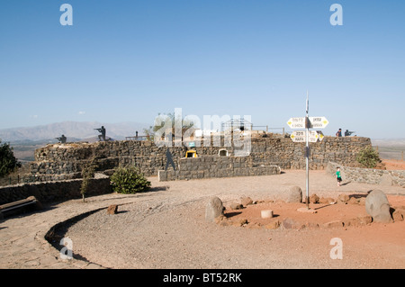 Israel, die Golan-Höhen, verlassenen militärischen Vorposten auf Mount Bental jetzt eine Krieg-Gedenkstätte Stockfoto