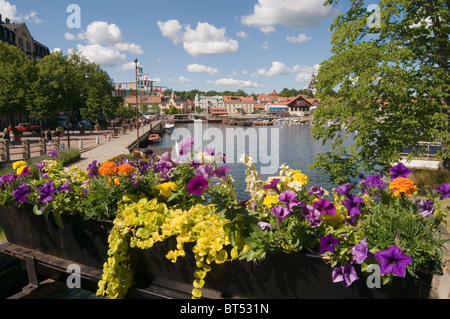 Västervik Kalmar County Südost Ost Schweden schwedische Stadt Sommer Wasser Ostsee Meere Gotaland Gamblebyviken malerischen t Stockfoto