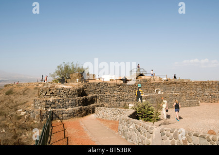 Israel, die Golan-Höhen, verlassenen militärischen Vorposten auf Mount Bental jetzt eine Krieg-Gedenkstätte Stockfoto