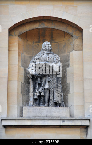 Statue von Edward Hyde, Earl of Clarendon, Kanzler der Universität Oxford Stockfoto