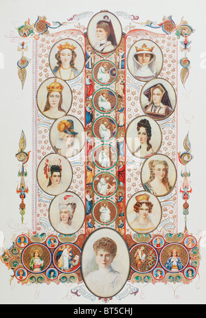 Consorts der britischen Monarchen. Stockfoto