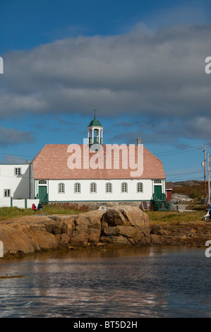 Kanada, nördlichen Labrador Hopedale (aka Agvituk). Hopedale Mission National Historic Site, Kirche Komplex. Stockfoto