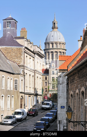 Die Basilika Notre-Dame de Boulogne bei Boulogne, Frankreich Stockfoto