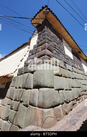 Inka Mauerwerk in Cusco, Peru Stockfoto