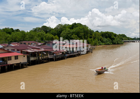 Wasserstadt Kampong Ayer in Bandar Seri Begawan, Brunei Stockfoto