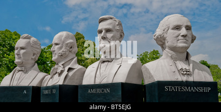 "Mount Rush Hour" des Bildhauers David Adickes in Houston, Texas, USA Stockfoto